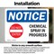 Signmission Chemical Spray In Progress Sign, Vinyl Decal, 10in W x 7in L, 2PK OS-2PACK-NS-D-710-L-10567 - alternate 2